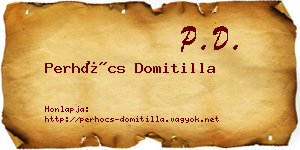 Perhócs Domitilla névjegykártya